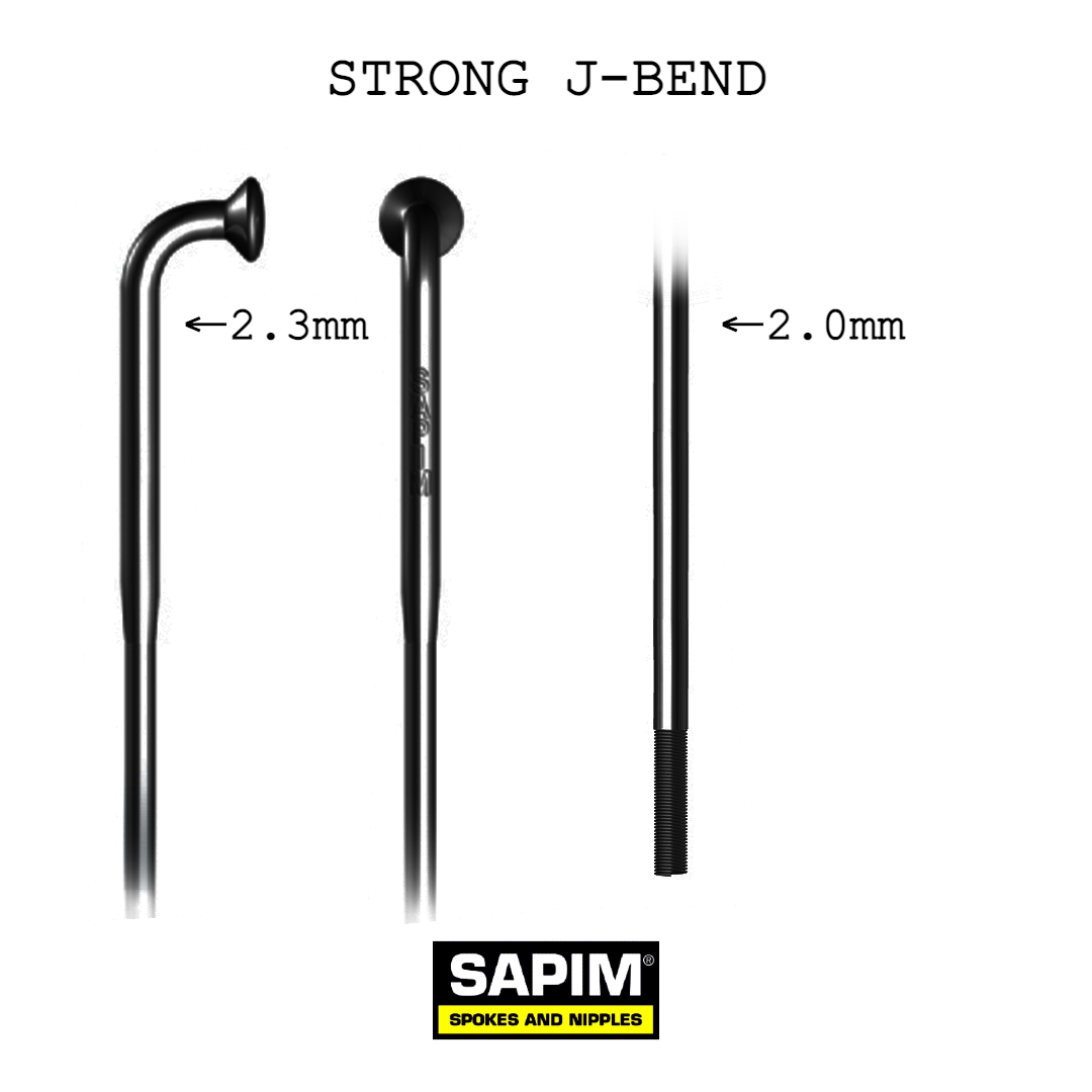 Sapim strong black bicycle spoke