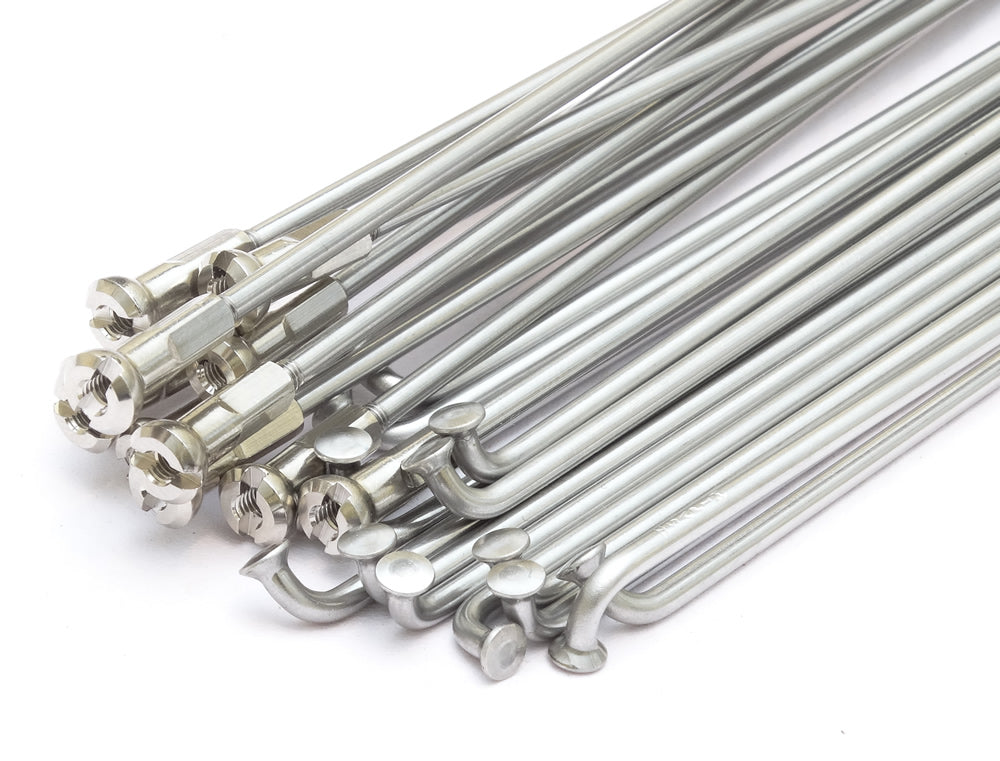 silver spokes and nipples for bikes and e-bikes