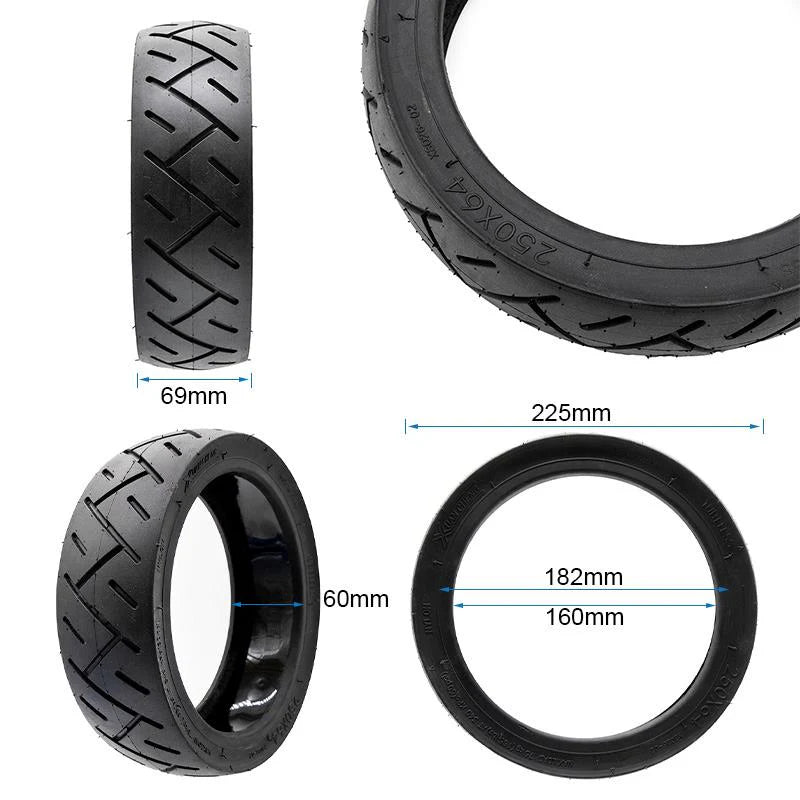 Guma za električni romobil 250x64 tubeless s gelom protiv bušenja za gradsku vožnju kompatibilno s Ninebot MAX – idealno za.