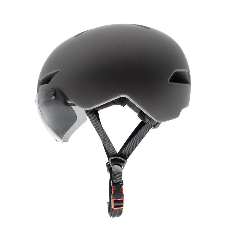 CP03 Sport kaciga with Visor i stražnje svjetlo Black s ABS/EPS konstrukcijom – kaciga za romobil i bicikl, udobna i pogod...