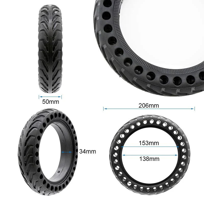 Solid tire scooter 8.5x2 6.1/B34 black