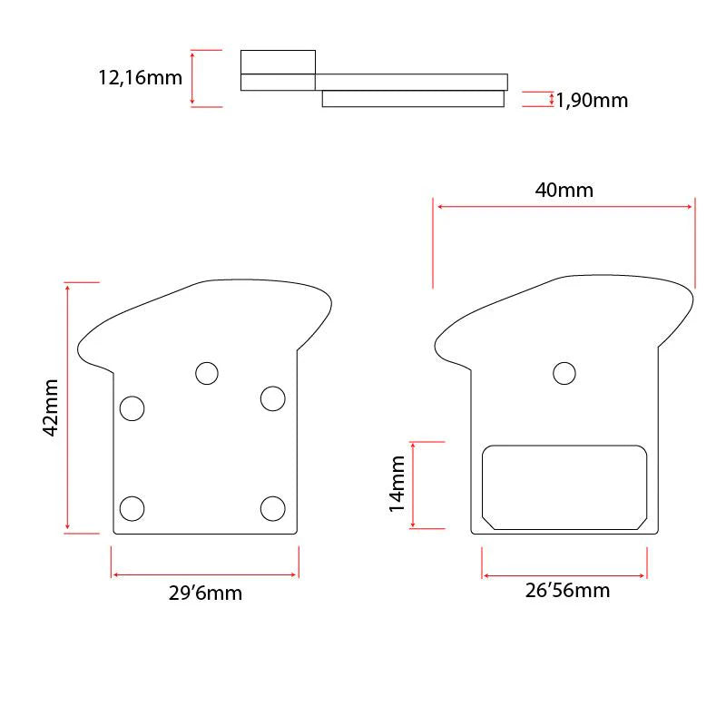 Kočione pločice za bicikl i romobil NUTT s hladnjakom