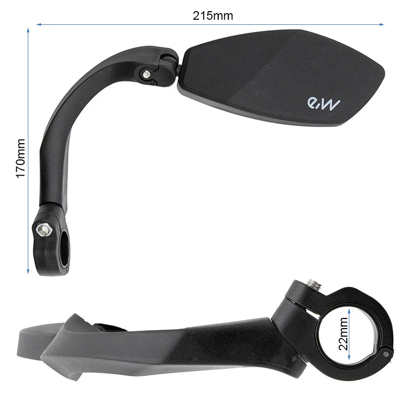 eWheel lijevi retrovizor EWR001 za bicikl ili romobil, rezervni dio za bicikl, romobil i profesionalnu zamjenu