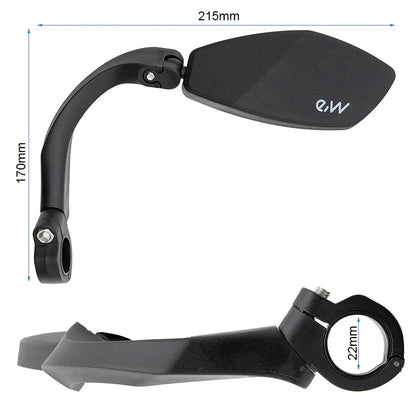 eWheel lijevi retrovizor EWR001 za bicikl ili romobil, rezervni dio za bicikl, romobil i profesionalnu zamjenu