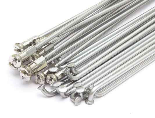 silver spokes and nipples for bikes and e-bikes